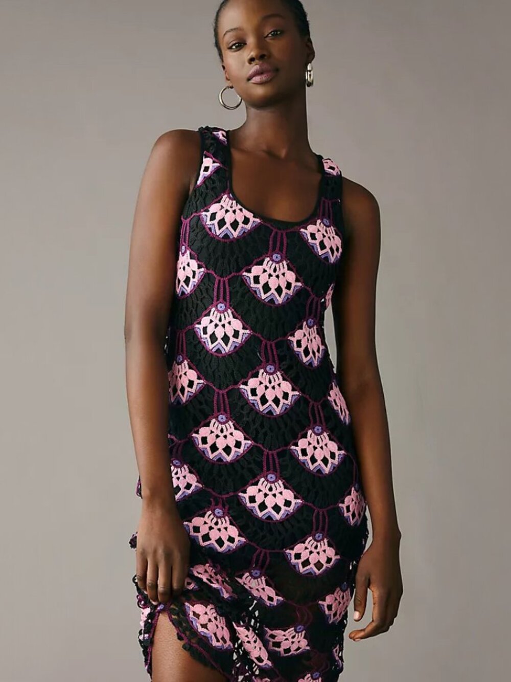 Delfi Collective |  Crochet Lace Midi Dress | NWT